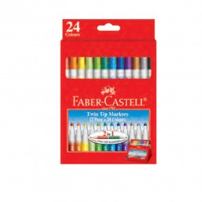Faber Castell Twin Tip Markers 12's